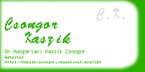 csongor kaszik business card